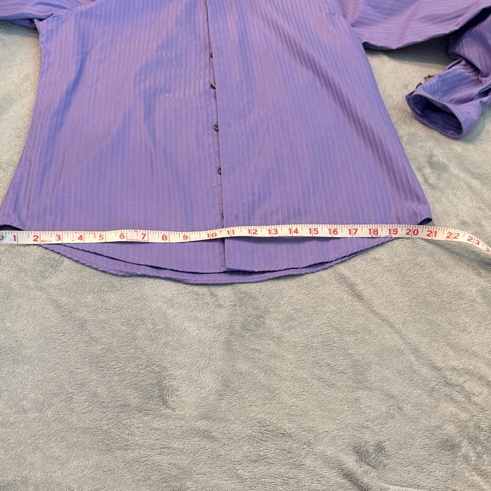 Kenneth Cole Reaction Medium Purple Striped Dress Shirt - Picture 4 of 12